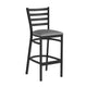 Gray Vinyl Seat/Black Metal Frame