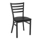Black Wood Seat/Black Metal Frame