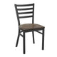 Antique Copper Wood Seat/Black Metal Frame
