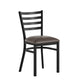 Mocha Vinyl Seat/Black Metal Frame