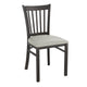 Gray Vinyl Seat/Distressed Gold Metal Frame