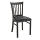 Black Vinyl Seat/Distressed Gold Metal Frame
