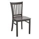 Walnut Wood Seat/Distressed Gold Metal Frame