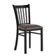 Mocha Vinyl Seat/Black Metal Frame