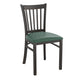 Green Vinyl Seat/Distressed Gold Metal Frame
