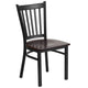 Walnut Wood Seat/Black Metal Frame
