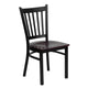 Mahogany Wood Seat/Black Metal Frame