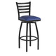Blue Vinyl Seat/Black Metal Frame
