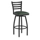 Green Vinyl Seat/Black Metal Frame
