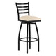 Tan Vinyl Seat/Black Metal Frame