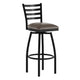 Mocha Vinyl Seat/Black Metal Frame