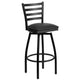 Black Vinyl Seat/Black Metal Frame