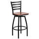 Cherry Wood Seat/Black Metal Frame