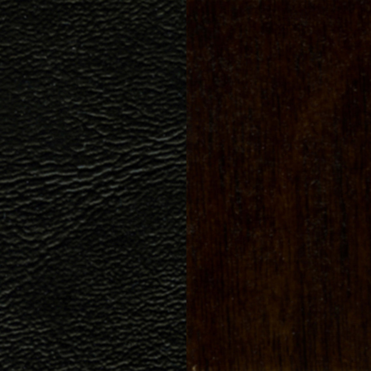 Black Vinyl Seat/Walnut Wood Frame |#| Ladder Back Walnut Wood Restaurant Chair - Black Vinyl Seat