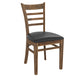 Black Vinyl Seat/Antique Copper Wood Frame