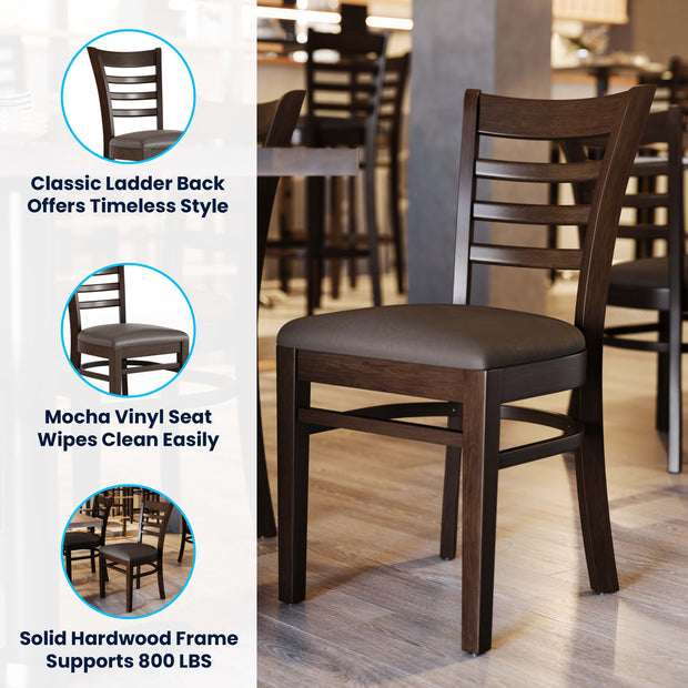Wood Ladder Back Chair BFDH-DGW0005LAD- – Flash Furniture