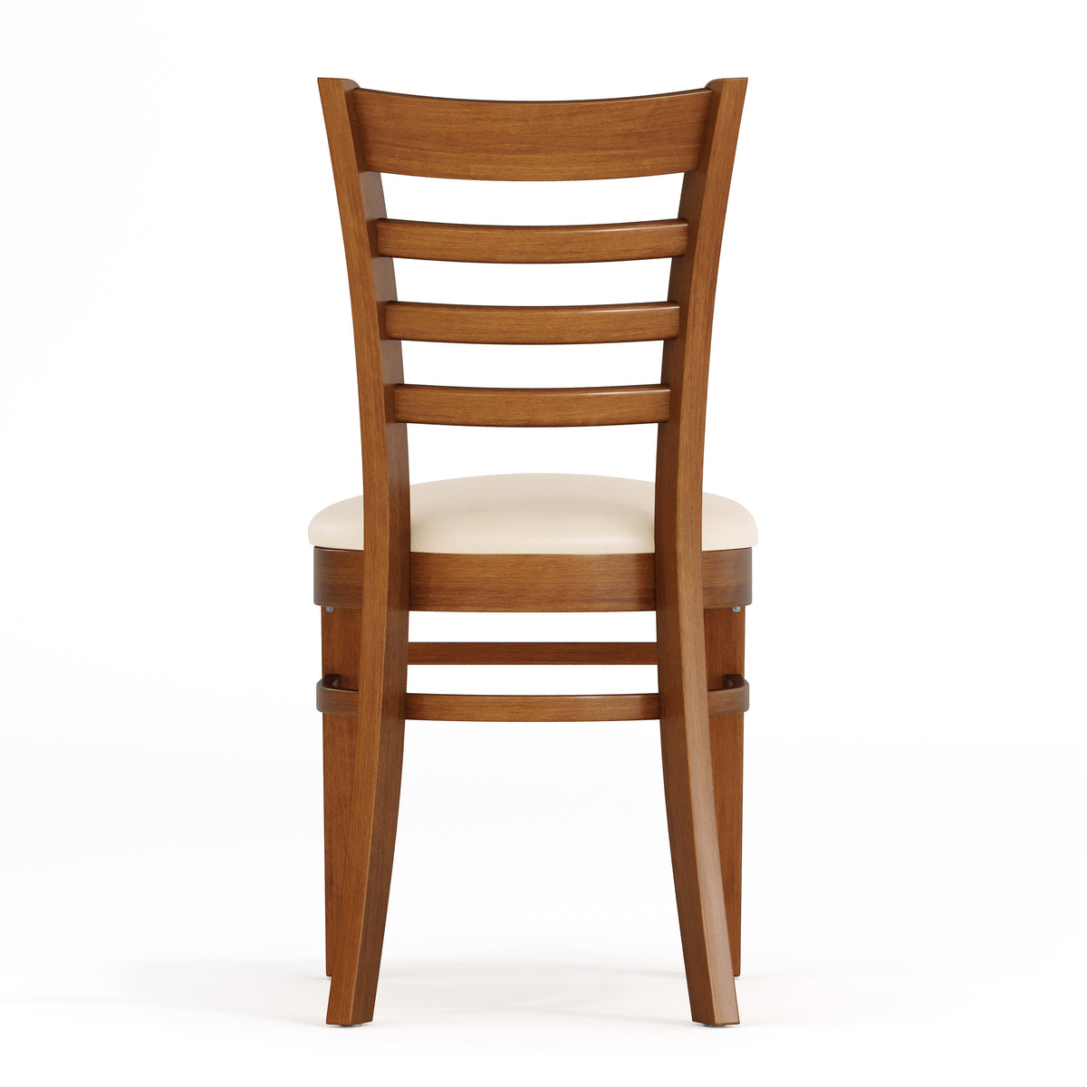 Tan Vinyl Seat/Cherry Wood Frame |#| Commercial Ladder Back Cherry Wood Restaurant Chair - Tan Vinyl Seat