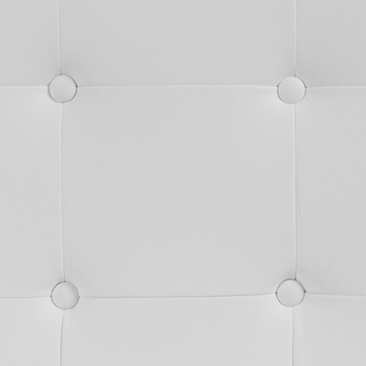 White,Full |#| Adjustable Height Button Tufted Upholstered Full Size Headboard in White Vinyl