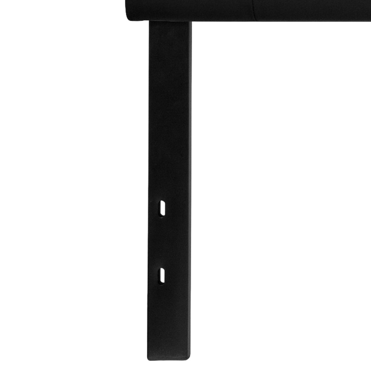Black,King |#| Adjustable Height Button Tufted Upholstered King Size Headboard in Black Vinyl