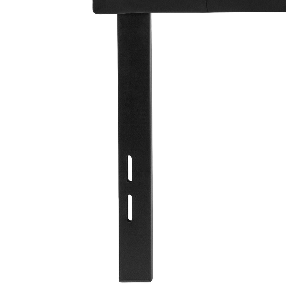 Black,Full |#| Adjustable Height Button Tufted Upholstered Full Size Headboard in Black Vinyl