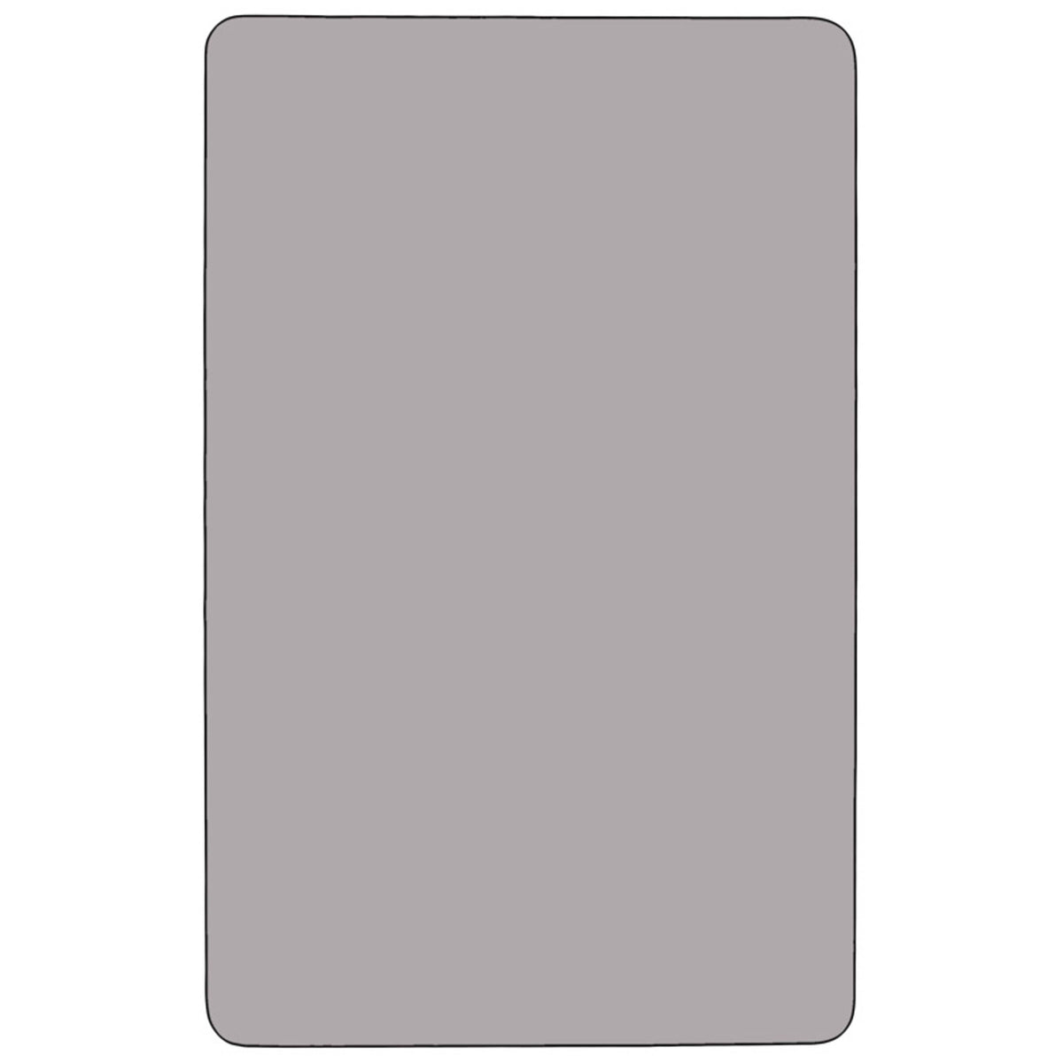 Gray Top/Black Frame |#| Mobile 30"W x 48"L Rectangular Grey Thermal Laminate Adjustable Activity Table