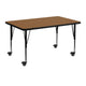 Oak Top/Black Frame