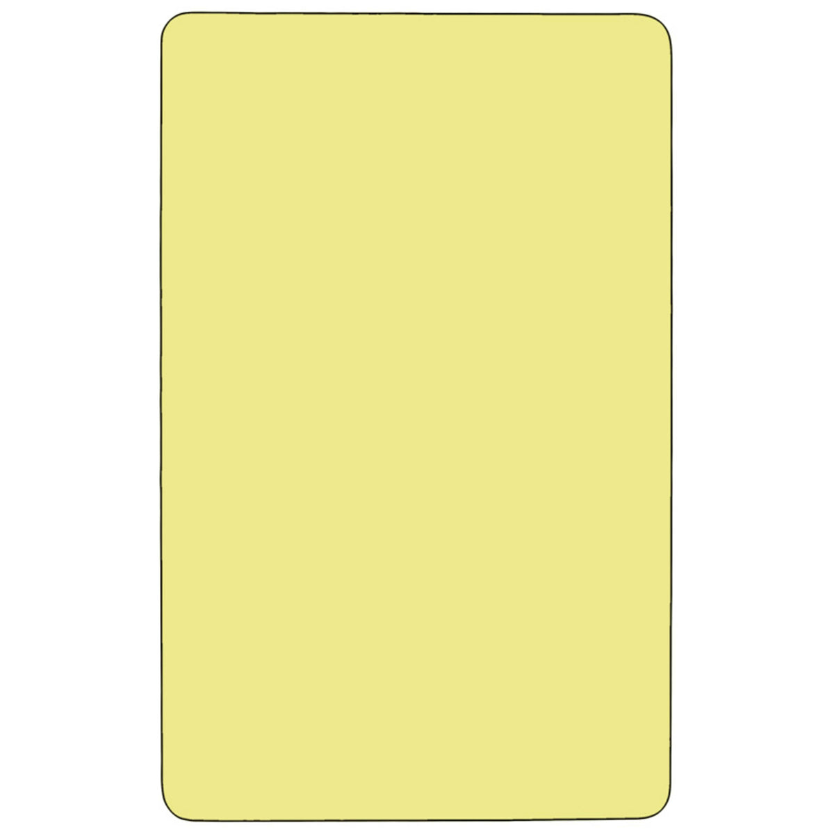 Yellow Top/Black Frame |#| Mobile 36"W x 72"L Rectangular Yellow Thermal Laminate Adjustable Activity Table