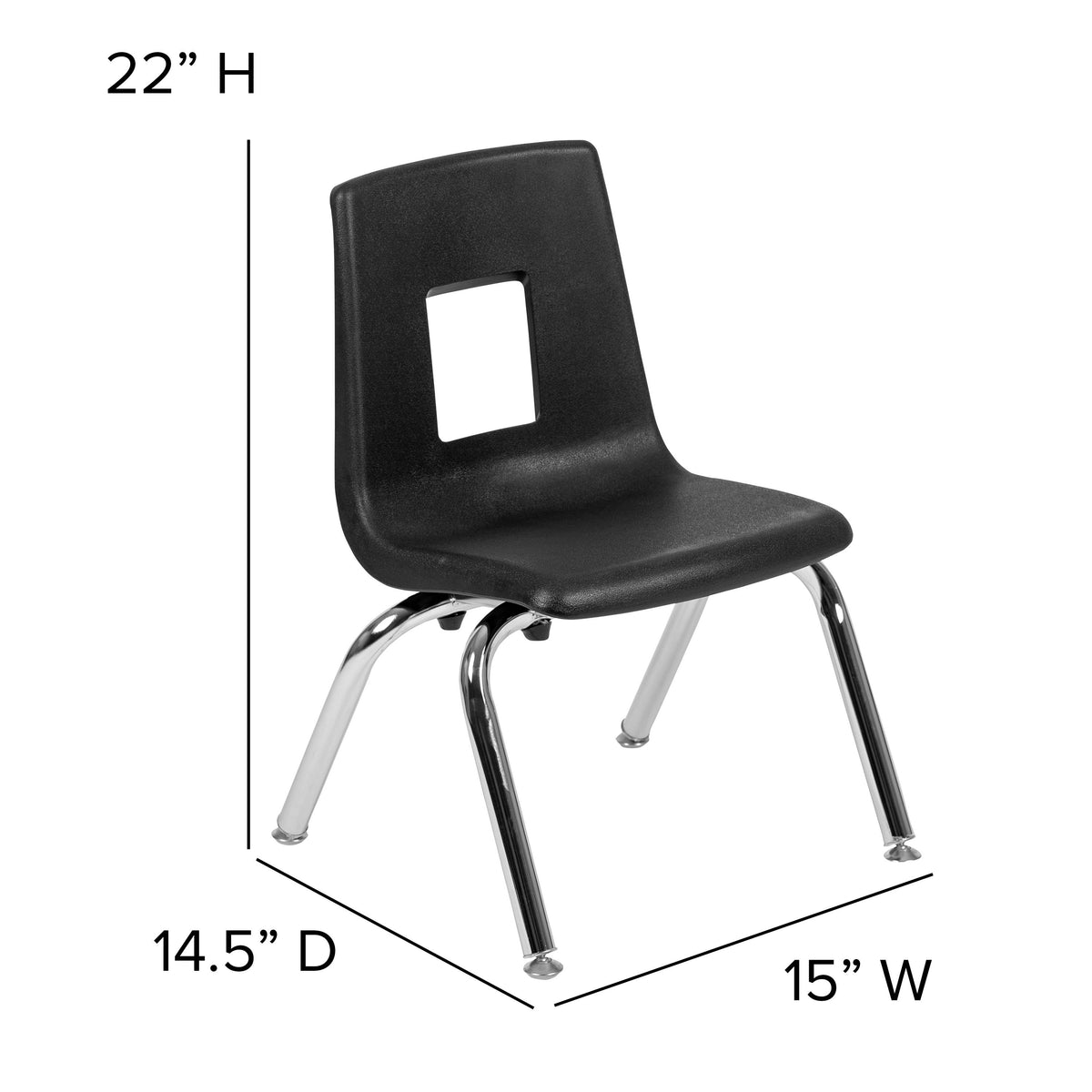 Grey Top/Black Frame |#| Mobile 60" Circle Wave Activity Table Set-12" Student Stack Chairs, Grey/Black