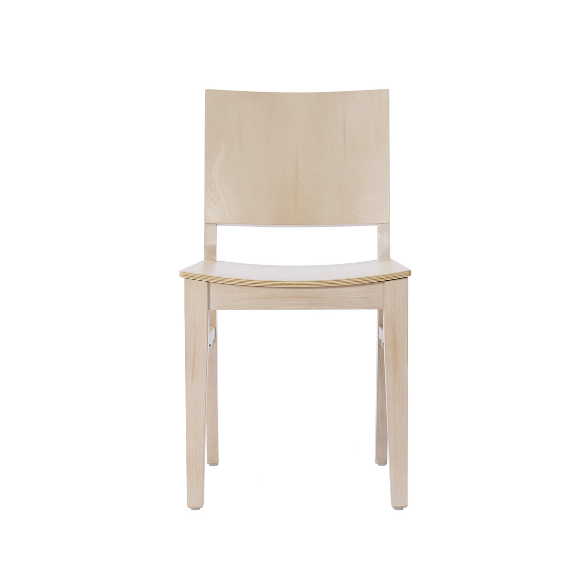 Antique White |#| Commercial Solid Wood Dining Chair with Curved Backrest in Antique White