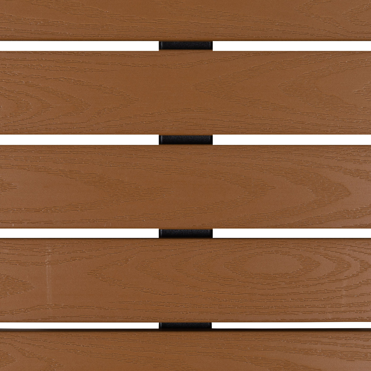 Teak |#| Outdoor Faux Teak Dining Table with Poly Slats - Square Patio Table