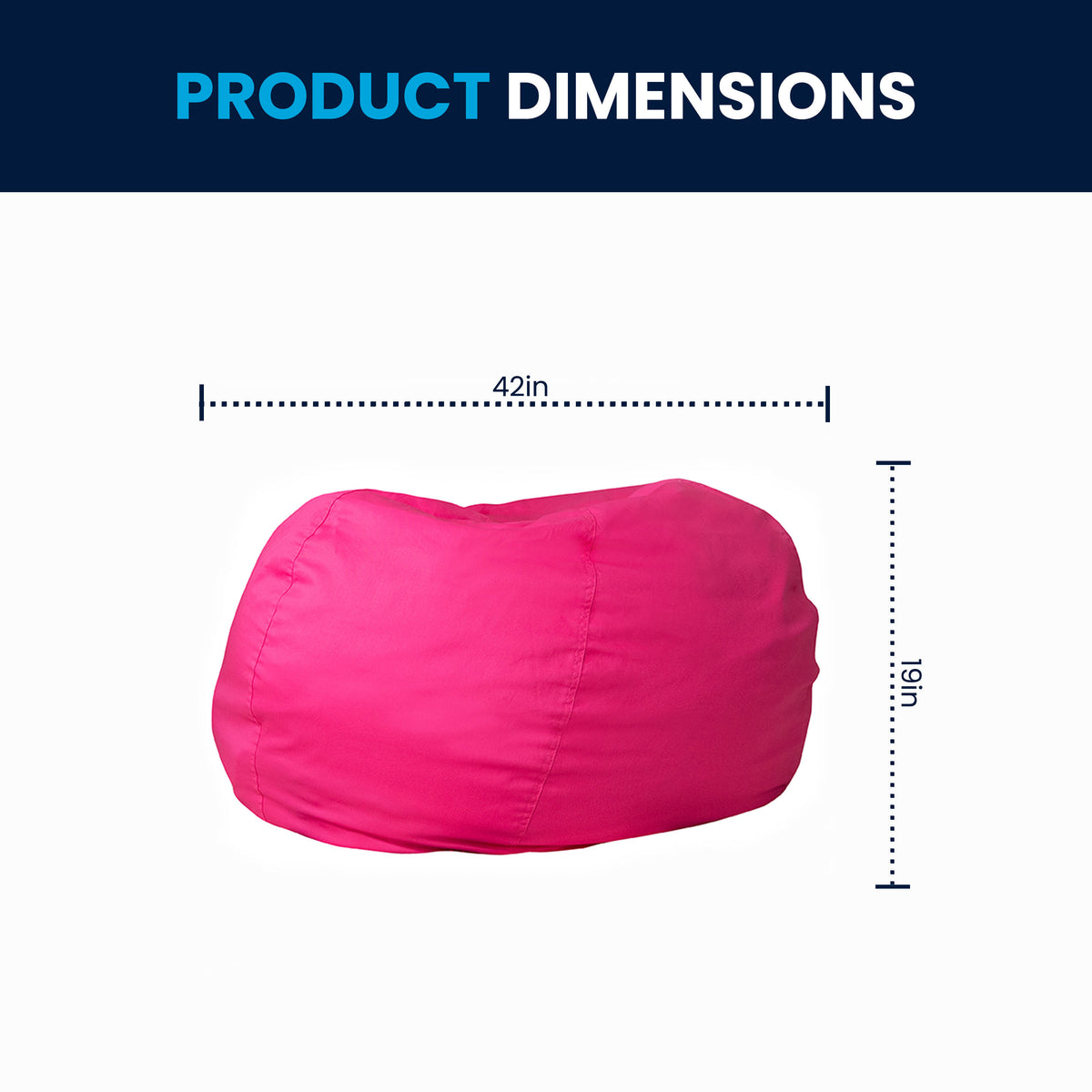 Hot Pink |#| Oversized Solid Hot Pink Refillable Bean Bag Chair for All Ages