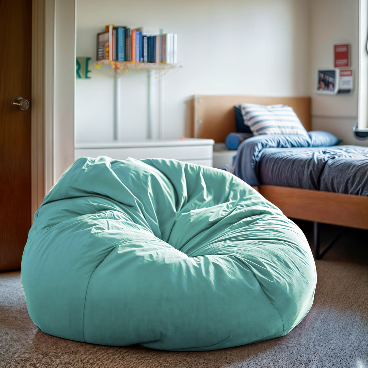 Mint Green |#| Oversized Solid Mint Green Refillable Bean Bag Chair for All Ages