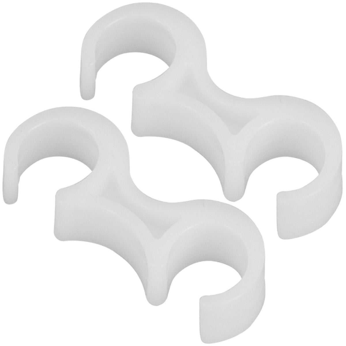 White |#| White Plastic Ganging Clips - Set of 2 - Designed To Fit .75" Diameter Frames