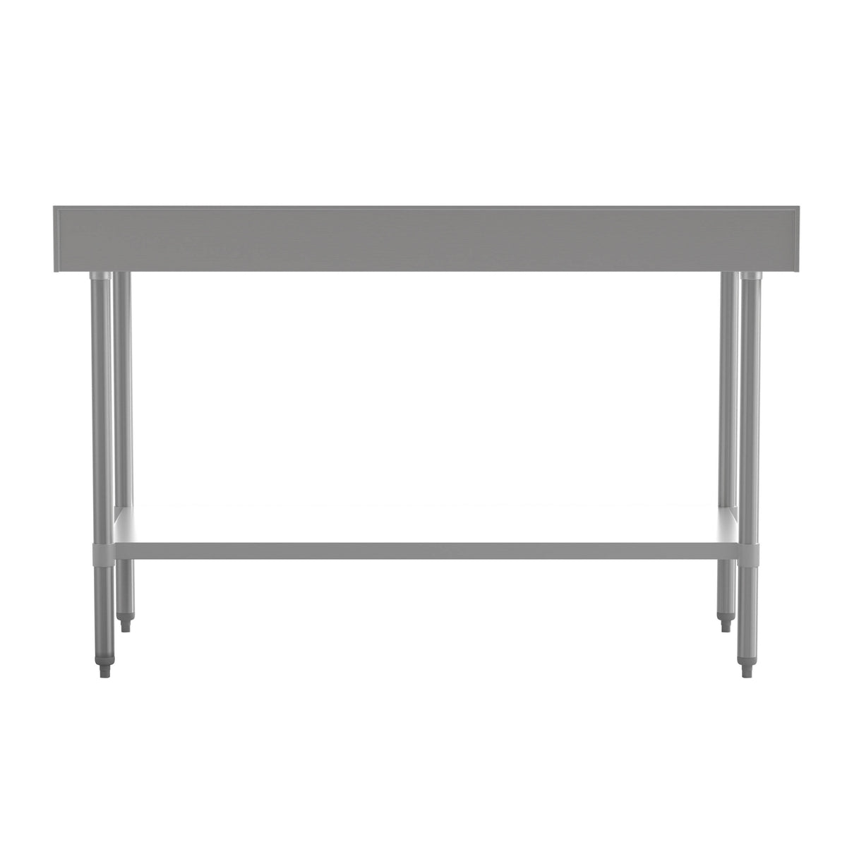 60"W x 30"D x 39.25"H |#| Commercial Stainless Steel Kitchen Prep and Work Table with Shelf and Backsplash