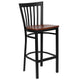 Cherry Wood Seat/Black Metal Frame