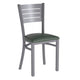 Green Vinyl Seat/Silver Frame