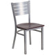 Mahogany Wood Seat/Silver Frame