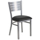Black Vinyl Seat/Silver Frame