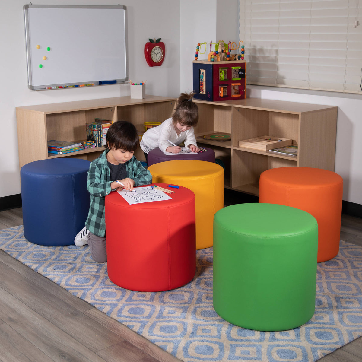 Green |#| 18"H Soft Seating Flexible Circle for Classrooms and Common Spaces - Green