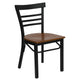 Cherry Wood Seat/Black Metal Frame
