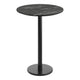 Black Faux Marble/Black Base