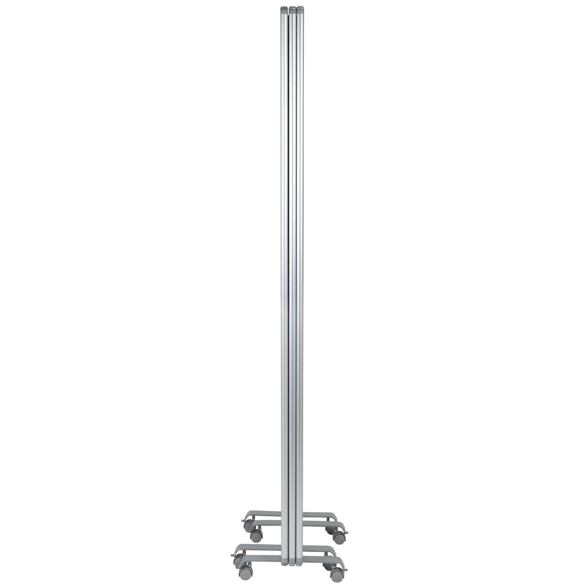 36"L x 72"H |#| Transparent Acrylic Mobile Partition with Lockable Casters, 72"H x 36"L