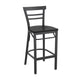 Black Wood Seat/Black Metal Frame