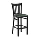 Green Vinyl Seat/Black Metal Frame