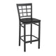 Black Wood Seat/Black Metal Frame