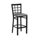 Gray Vinyl Seat/Black Metal Frame