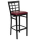 Burgundy Vinyl Seat/Black Metal Frame