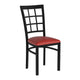Red Vinyl Seat/Black Metal Frame