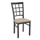 Antique White Wood Seat/Black Metal Frame