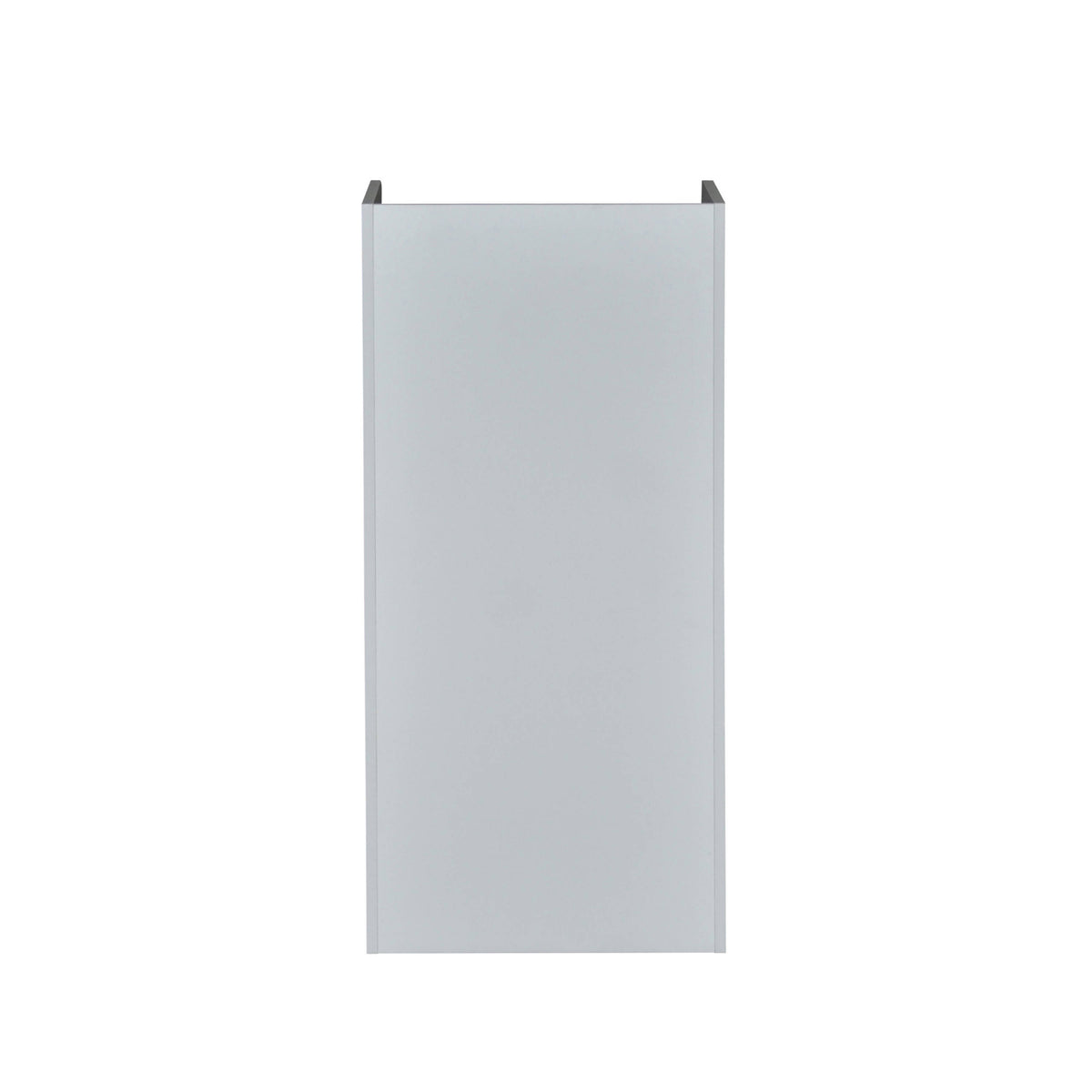 Gray |#| Wood Tray Top Receptacle in Gray - Commercial Grade Push Door Trash Can